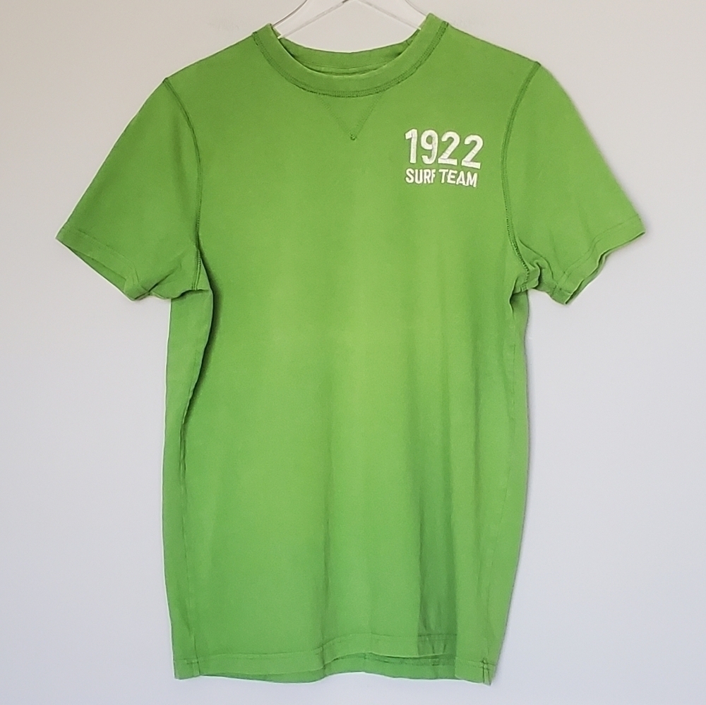 Retro Y2K Hollister Men's Embroidered 1922 Surf Team Graphic Short Sleeve Tee